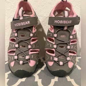 Hobibear Shoes Kids 1.5 Sandal Sport Outdoor Active Casual Closed Toe Brown Pink